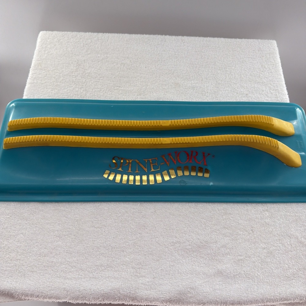 Spine-Worx Spinal Alignment System Back Stretcher Teal Yellow Made In USA